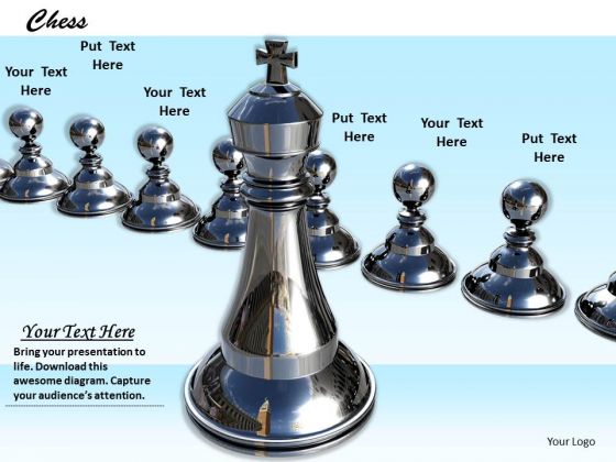 Stock Photo Chess King Standing Ahead Of Pawns PowerPoint Slide Stock Photo Chess King Standing Ahead Of Pawns PowerPoint Slide