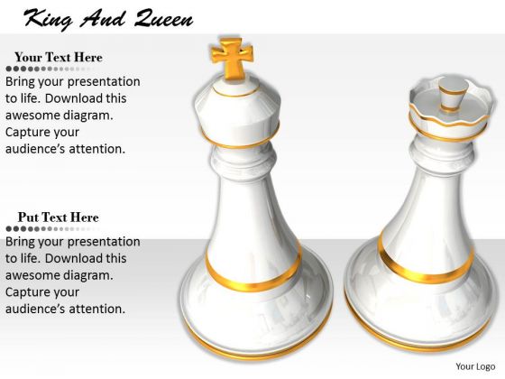 Stock Photo Chess Pieces King And Queen PowerPoint Slide Stock Photo Chess Pieces King And Queen PowerPoint Slide