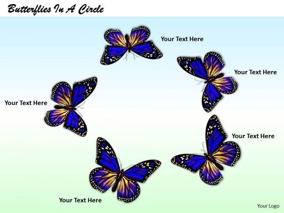 Stock Photo Circle Of Beautiful Butterflies PowerPoint Slide Stock Photo Circle Of Beautiful Butterflies PowerPoint Slide