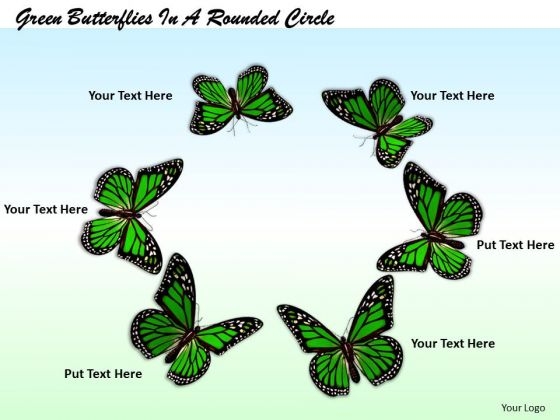 Stock Photo Circle Of Beautiful Green Butterflies PowerPoint Slide Stock Photo Circle Of Beautiful Green Butterflies PowerPoint Slide