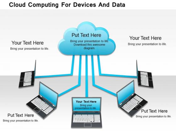 Stock Photo Cloud Computing For Devices And Data PowerPoint Slide Stock Photo Cloud Computing For Devices And Data PowerPoint Slide
