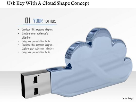 Stock Photo Cloud Shaped Usb Key PowerPoint Slide Stock Photo Cloud Shaped Usb Key PowerPoint Slide