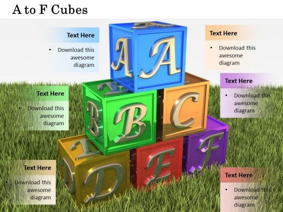 Stock Photo Colorful Alphabet Cubes For School PowerPoint Slide