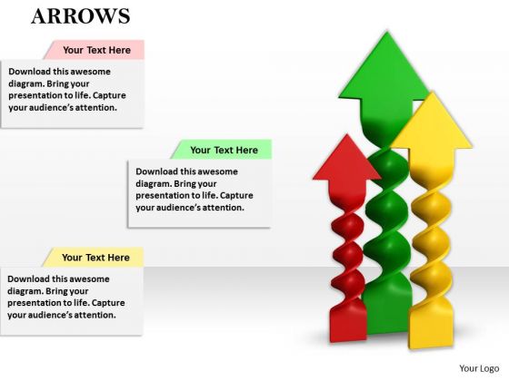 Stock Photo Colorful Arrows In Upward Position PowerPoint Slide Stock Photo Colorful Arrows In Upward Position PowerPoint Slide