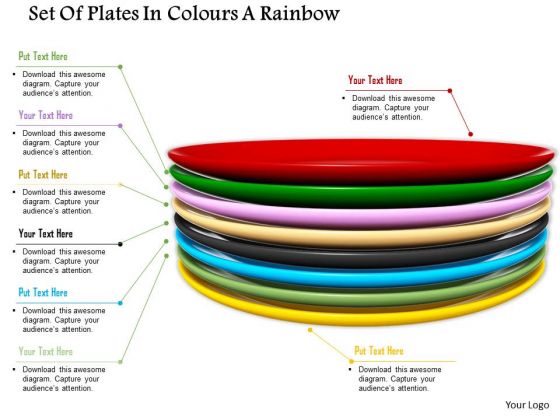 Stock Photo Colorful Set Of Dinner Plates PowerPoint Slide Stock Photo Colorful Set Of Dinner Plates PowerPoint Slide