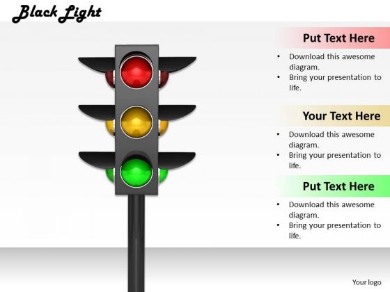 Stock Photo Colorful Traffic Light PowerPoint Slide