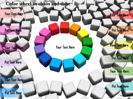 Stock Photo Colorful Wheel In Cube Chaos PowerPoint Slide Stock Photo Colorful Wheel In Cube Chaos PowerPoint Slide