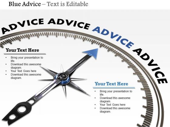Stock Photo Compass Arrow On Blue Advice Word PowerPoint Slide Stock Photo Compass Arrow On Blue Advice Word PowerPoint Slide