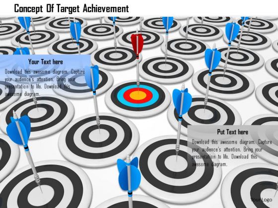Stock Photo Concept Of Target Achievement PowerPoint Slide