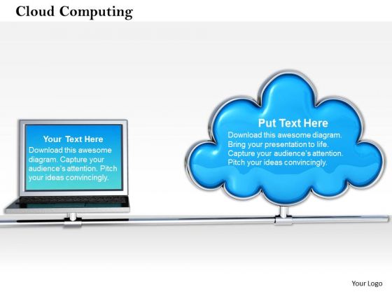 Stock Photo Conceptual Image Of Cloud Computing Pwerpoint Slide