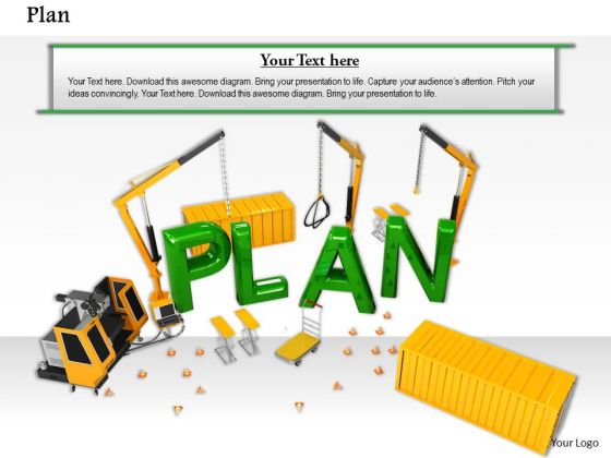 Stock Photo Conceptual Image Of Plan Construction PowerPoint Slide