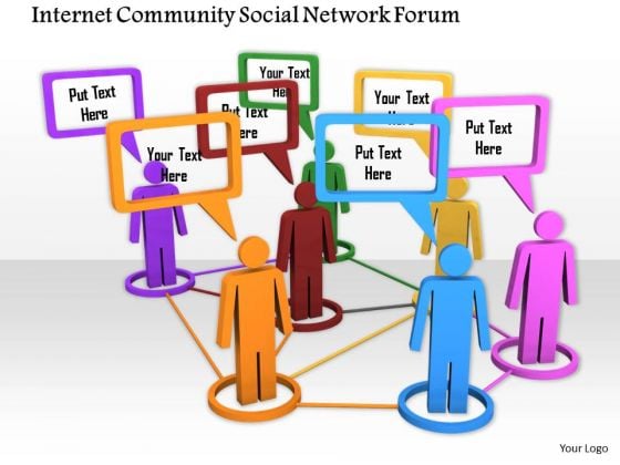 Stock Photo Connect With Social Network Through Internet PowerPoint Slide