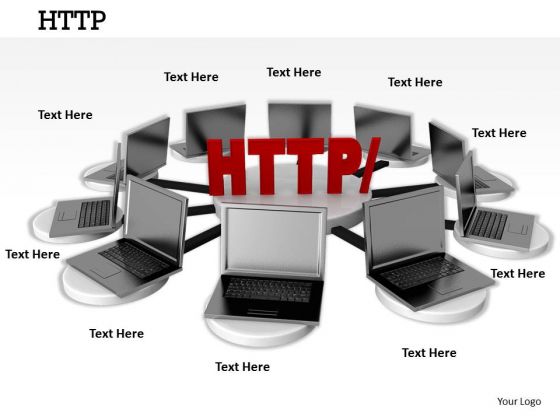 Stock Photo Connected Laptops With Term Http PowerPoint Slide Stock Photo Connected Laptops With Term Http PowerPoint Slide