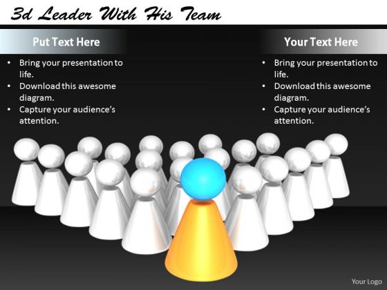 Stock Photo Corporate Business Strategy 3d Leader With His Team Images