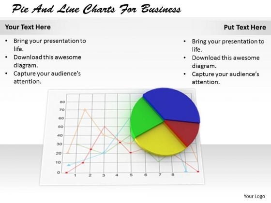 Stock Photo Creative Marketing Concepts Pie And Line Charts For Business Images Photos