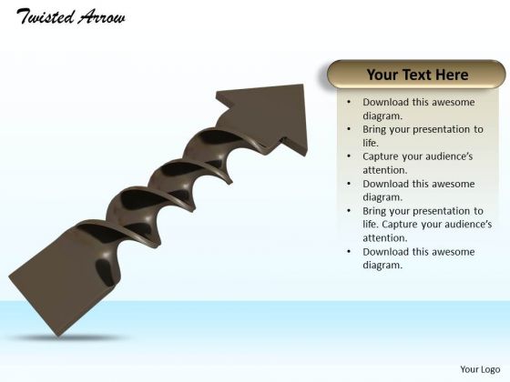 Stock Photo Design Of Brown Twisted Arrow Pwerpoint Slide Stock Photo Design Of Brown Twisted Arrow Pwerpoint Slide