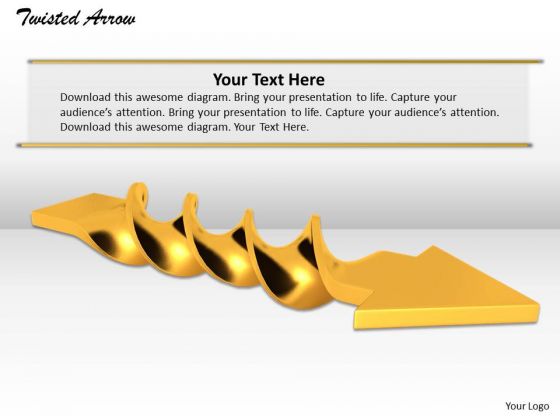 Stock Photo Design Of Yellow Twisted Arrow Pwerpoint Slide Stock Photo Design Of Yellow Twisted Arrow Pwerpoint Slide