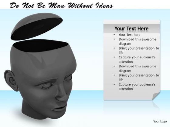Stock Photo Do Not Be Man Without Ideas PowerPoint Template Stock Photo Do Not Be Man Without Ideas PowerPoint Template