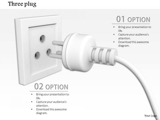 Stock Photo Electrical White Plug Moving Towards Socket PowerPoint Slide Stock Photo Electrical White Plug Moving Towards Socket PowerPoint Slide