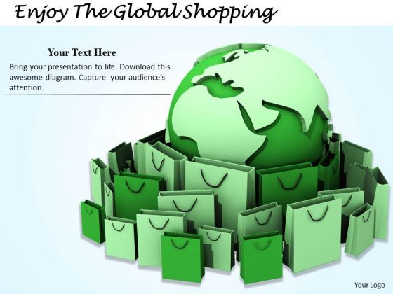 Stock Photo Enjoy The Global Shopping PowerPoint Template Stock Photo Enjoy The Global Shopping PowerPoint Template
