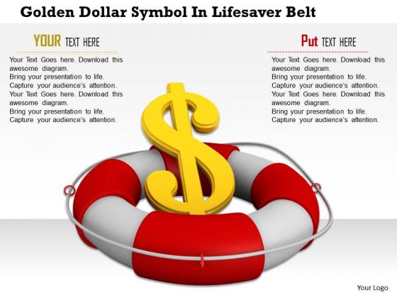 Stock Photo Financial Crisis Concept Dollar Symbol In Lifesaver Belt PowerPoint Slide Stock Photo Financial Crisis Concept Dollar Symbol In Lifesaver Belt PowerPoint Slide