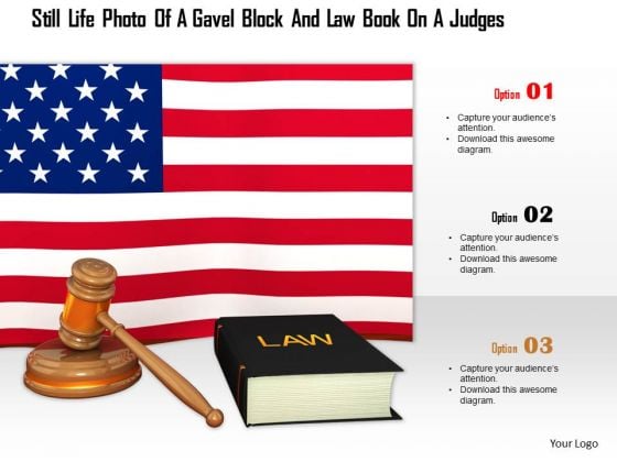Stock Photo Gavel And Law Book With Us Flag PowerPoint Slide Stock Photo Gavel And Law Book With Us Flag PowerPoint Slide