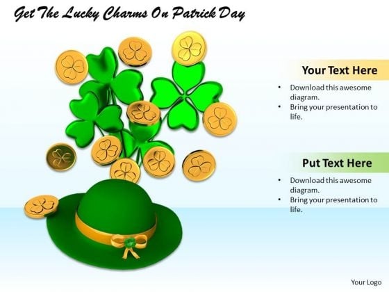 Stock Photo Get The Lucky Charms On Patrick Day PowerPoint Template Stock Photo Get The Lucky Charms On Patrick Day PowerPoint Template