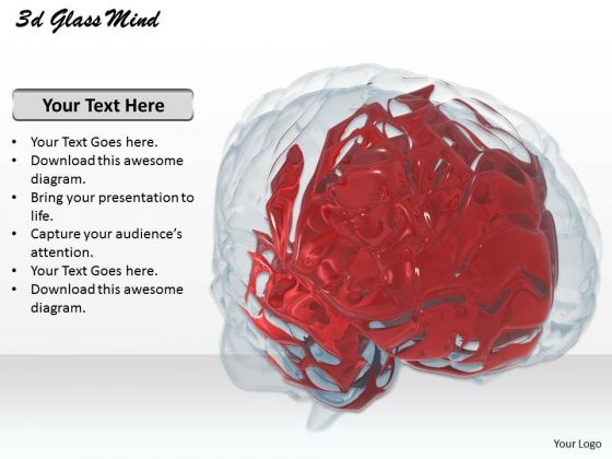 Stock Photo Glass Design Of Human Brain PowerPoint Slide Stock Photo Glass Design Of Human Brain PowerPoint Slide