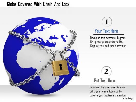 Stock Photo Globe Covered With Chain And Lock Image Graphics For PowerPoint Slide Stock Photo Globe Covered With Chain And Lock Image Graphics For PowerPoint Slide
