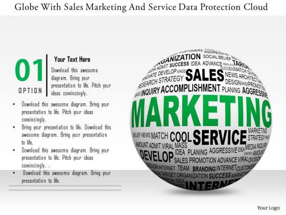 Stock Photo Globe With Sales Marketing And Service Data Protection Cloud PowerPoint Slide Stock Photo Globe With Sales Marketing And Service Data Protection Cloud PowerPoint Slide