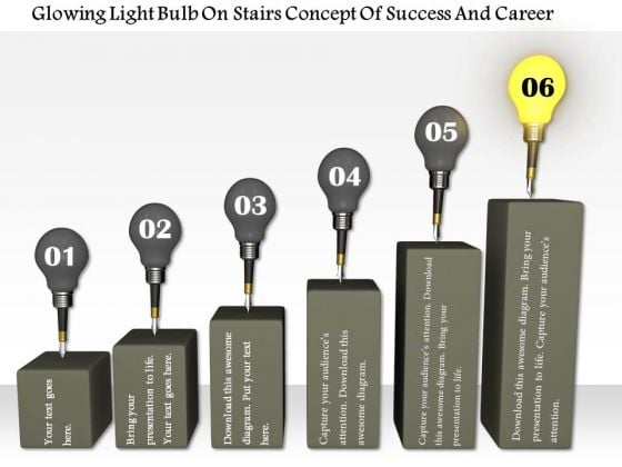 Stock Photo Glowing Bulb On Top Of Bar Graph PowerPoint Slide Stock Photo Glowing Bulb On Top Of Bar Graph PowerPoint Slide
