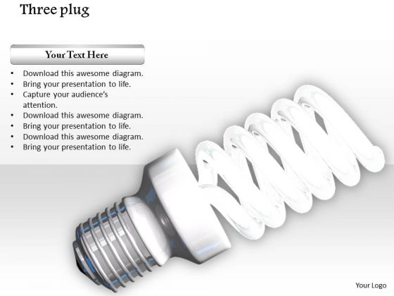 Stock Photo Glowing Cfl On White Background PowerPoint Slide Stock Photo Glowing Cfl On White Background PowerPoint Slide