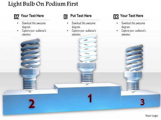 Stock Photo Glowing Light Bulb On First Postion PowerPoint Slide Stock Photo Glowing Light Bulb On First Postion PowerPoint Slide