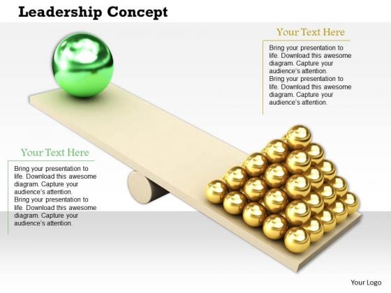 Stock Photo Gold Spheres Big Green Sphere On Seesaw PowerPoint Slide Stock Photo Gold Spheres Big Green Sphere On Seesaw PowerPoint Slide