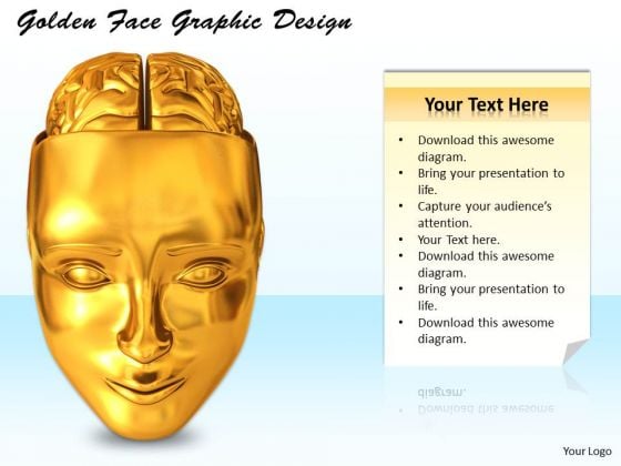 Stock Photo Golden Face Graphic Design PowerPoint Template Stock Photo Golden Face Graphic Design PowerPoint Template