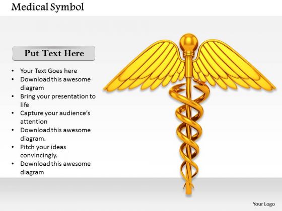 Stock Photo Golden Medical Symbol For Health Concept PowerPoint Slide Stock Photo Golden Medical Symbol For Health Concept PowerPoint Slide