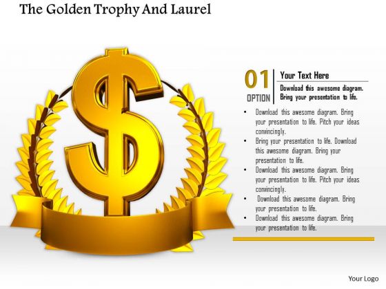 Stock Photo Golden Wreath Around Dollar Symbol Pwerpoint Slide Stock Photo Golden Wreath Around Dollar Symbol Pwerpoint Slide