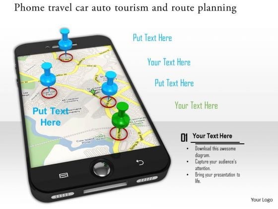 Stock Photo Gps Service For Route Planning PowerPoint Slide