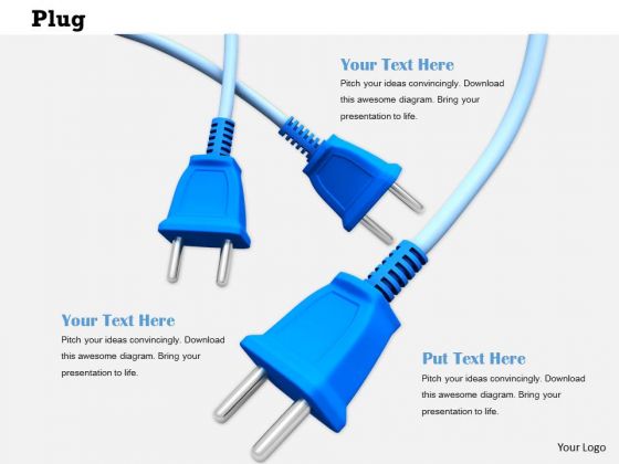Stock Photo Graphics Of Blue Electricity Plugs PowerPoint Slide Stock Photo Graphics Of Blue Electricity Plugs PowerPoint Slide