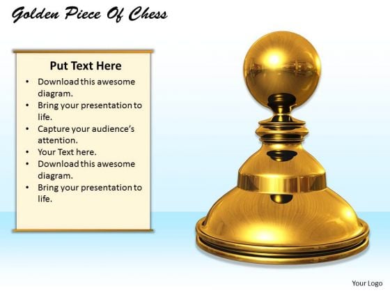 Stock Photo Graphics Of Golden Piece Of Chess PowerPoint Slide Stock Photo Graphics Of Golden Piece Of Chess PowerPoint Slide