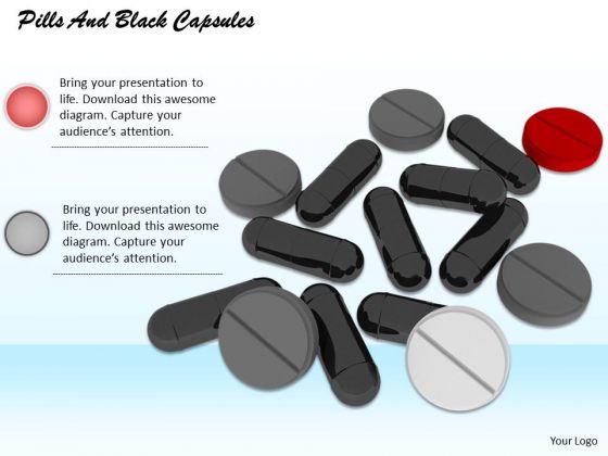 Stock Photo Graphics Of Medicine Pills And Capsules PowerPoint Slide