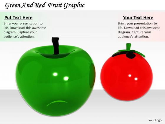Stock Photo Green And Red Fruit Graphic PowerPoint Template Stock Photo Green And Red Fruit Graphic PowerPoint Template