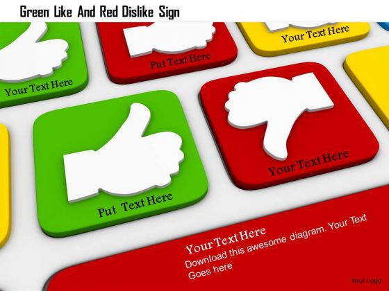 Stock Photo Green Like And Red Dislike Sign PowerPoint Slide Stock Photo Green Like And Red Dislike Sign PowerPoint Slide