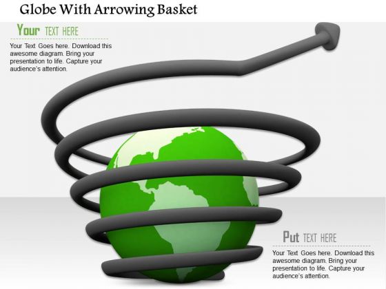 Stock Photo Growth Arrow Around The Globe PowerPoint Slide Stock Photo Growth Arrow Around The Globe PowerPoint Slide