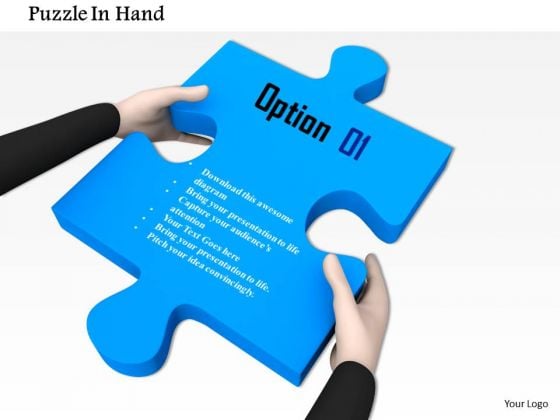 Stock Photo Hands Holding Blue Puzzle PowerPoint Slide Stock Photo Hands Holding Blue Puzzle PowerPoint Slide