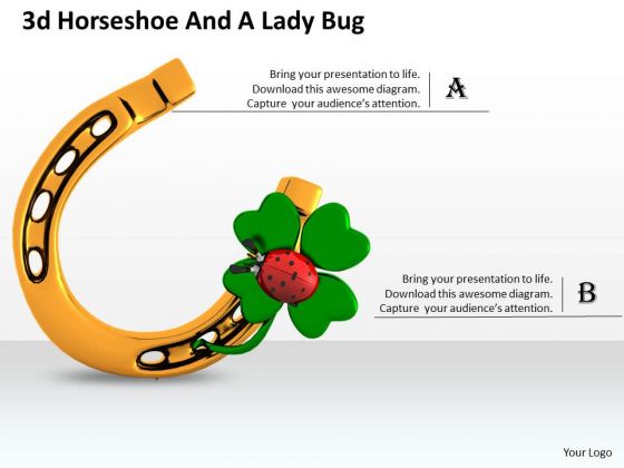 Stock Photo Horse Shoe And Green Clover Leaf PowerPoint Slide Stock Photo Horse Shoe And Green Clover Leaf PowerPoint Slide