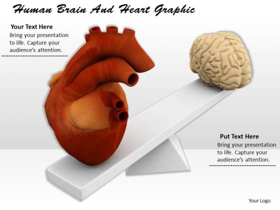 Stock Photo Human Brain And Heart Graphic PowerPoint Template Stock Photo Human Brain And Heart Graphic PowerPoint Template