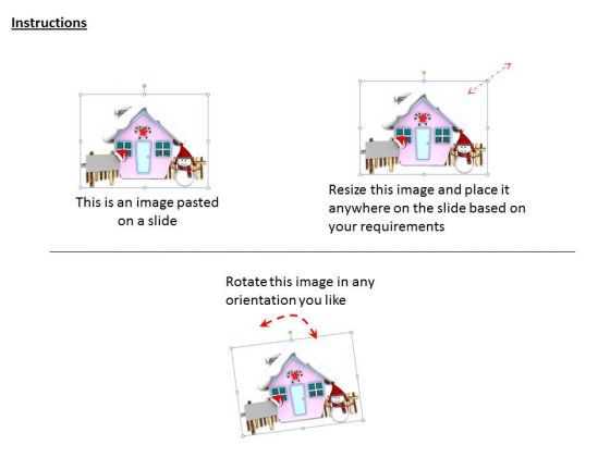 Stock Photo Hut With Snowman Winter Season PowerPoint Slide graphical editable