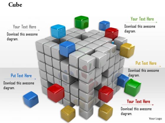 Stock Photo Illustration Of Colorful Cubes PowerPoint Slide Stock Photo Illustration Of Colorful Cubes PowerPoint Slide
