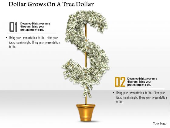 Stock Photo Illustration Of Dollar Plant PowerPoint Slide Stock Photo Illustration Of Dollar Plant PowerPoint Slide